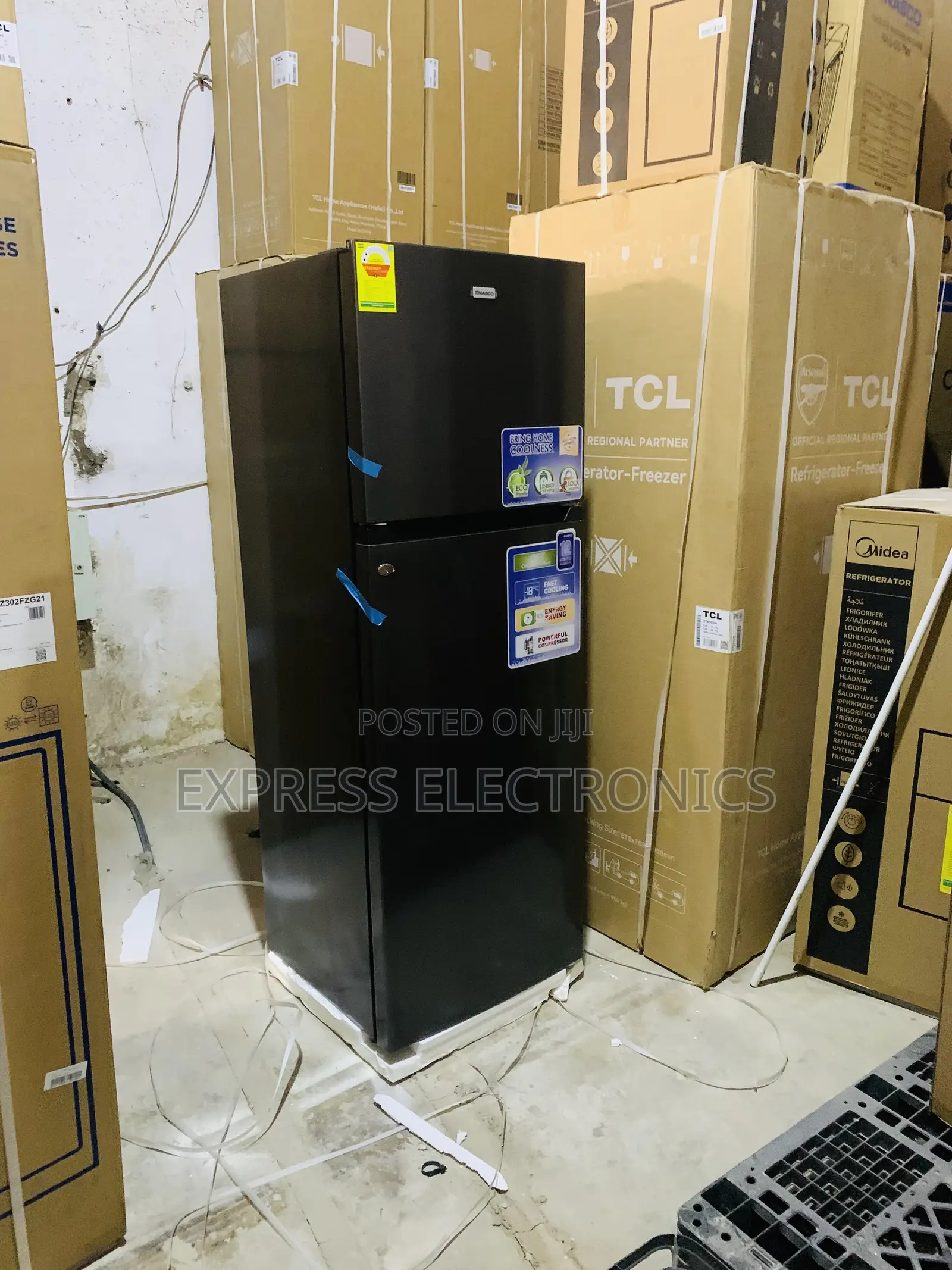 Nasf2-45 Double Door Fridge Nasco Black