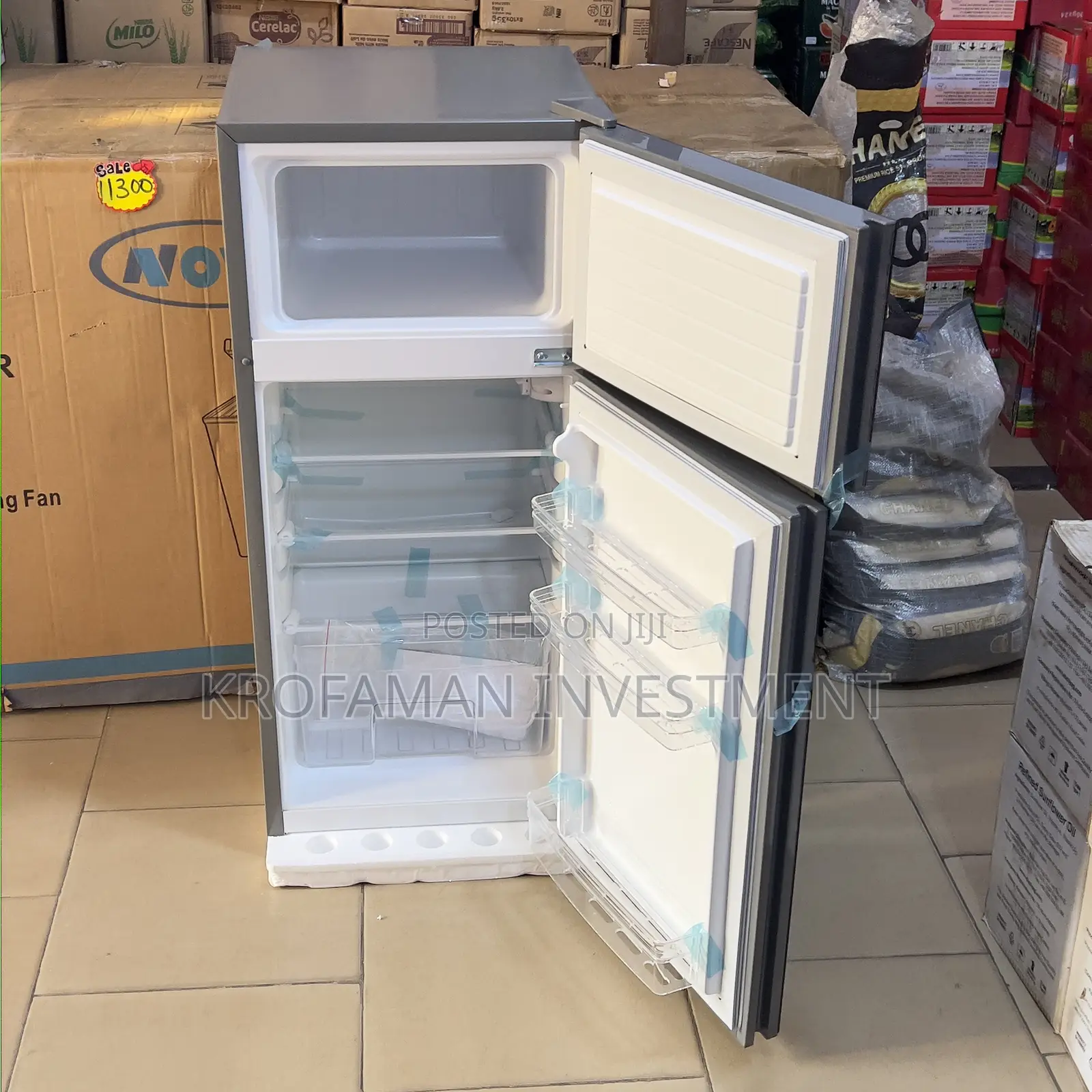 Novo 95l Double Door Fridge With Glass Finishing