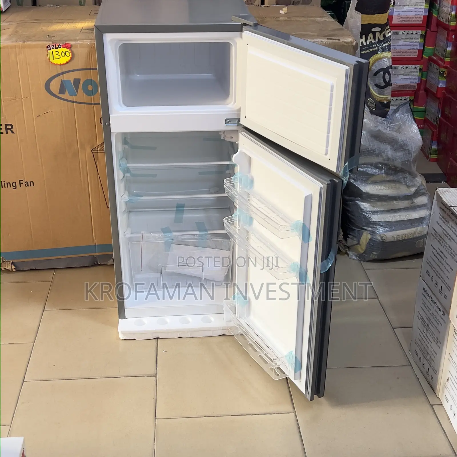 Novo 95l Double Door Fridge With Glass Finishing
