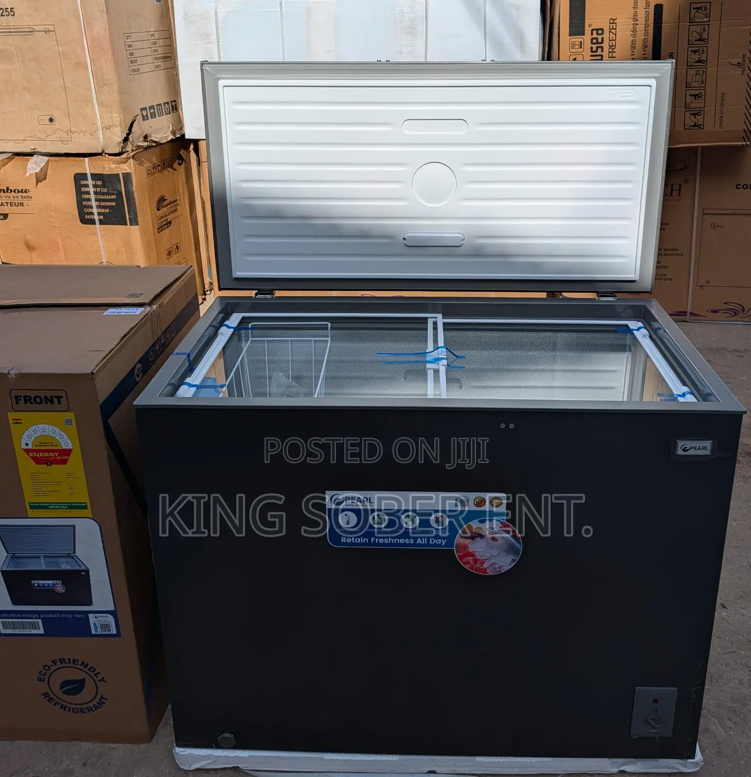 Pearl Chest Freezer With Sliding Glass 254ltrs Ghc3050.