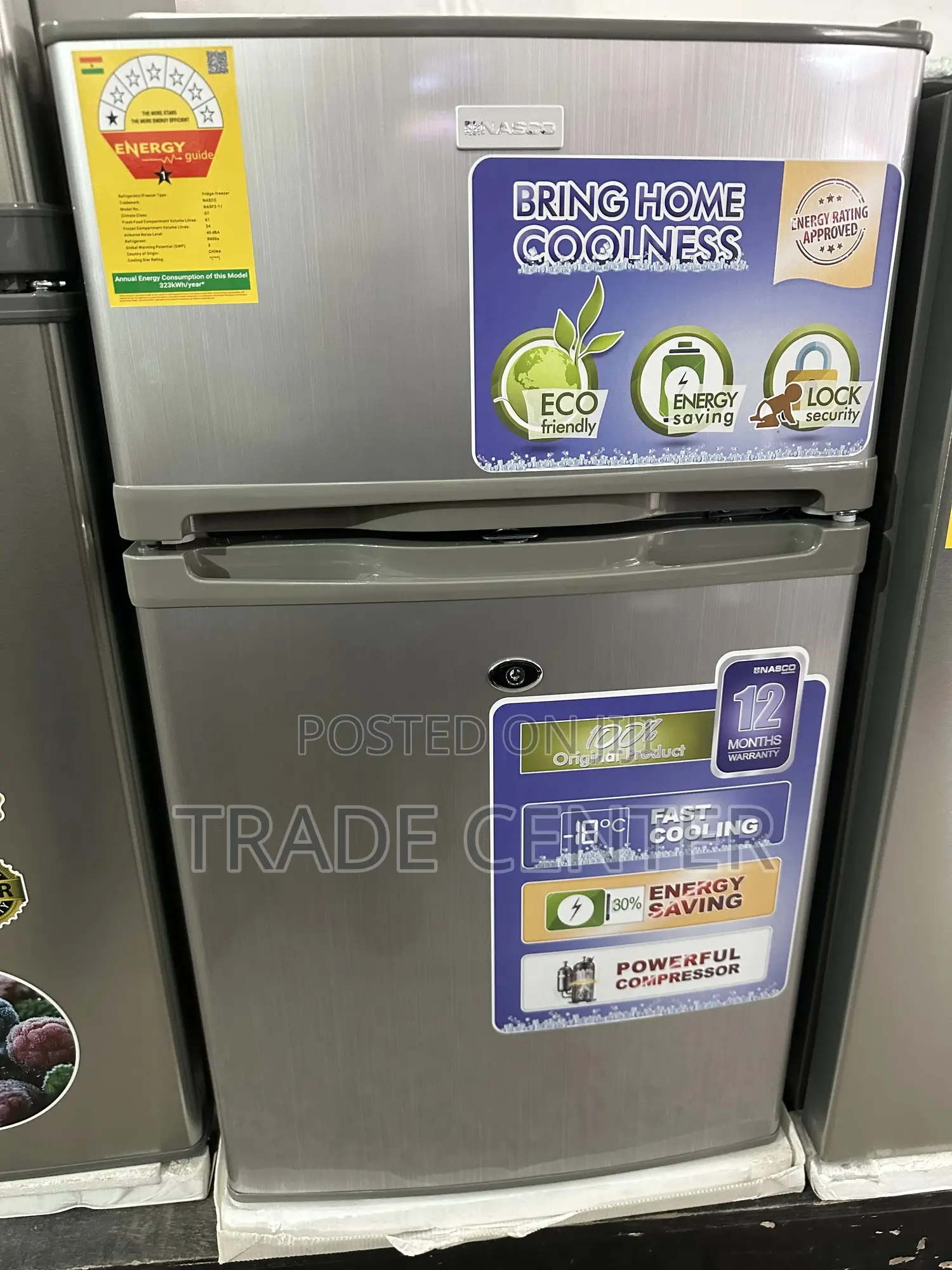 Nasco Table Top Double Door Fridge
