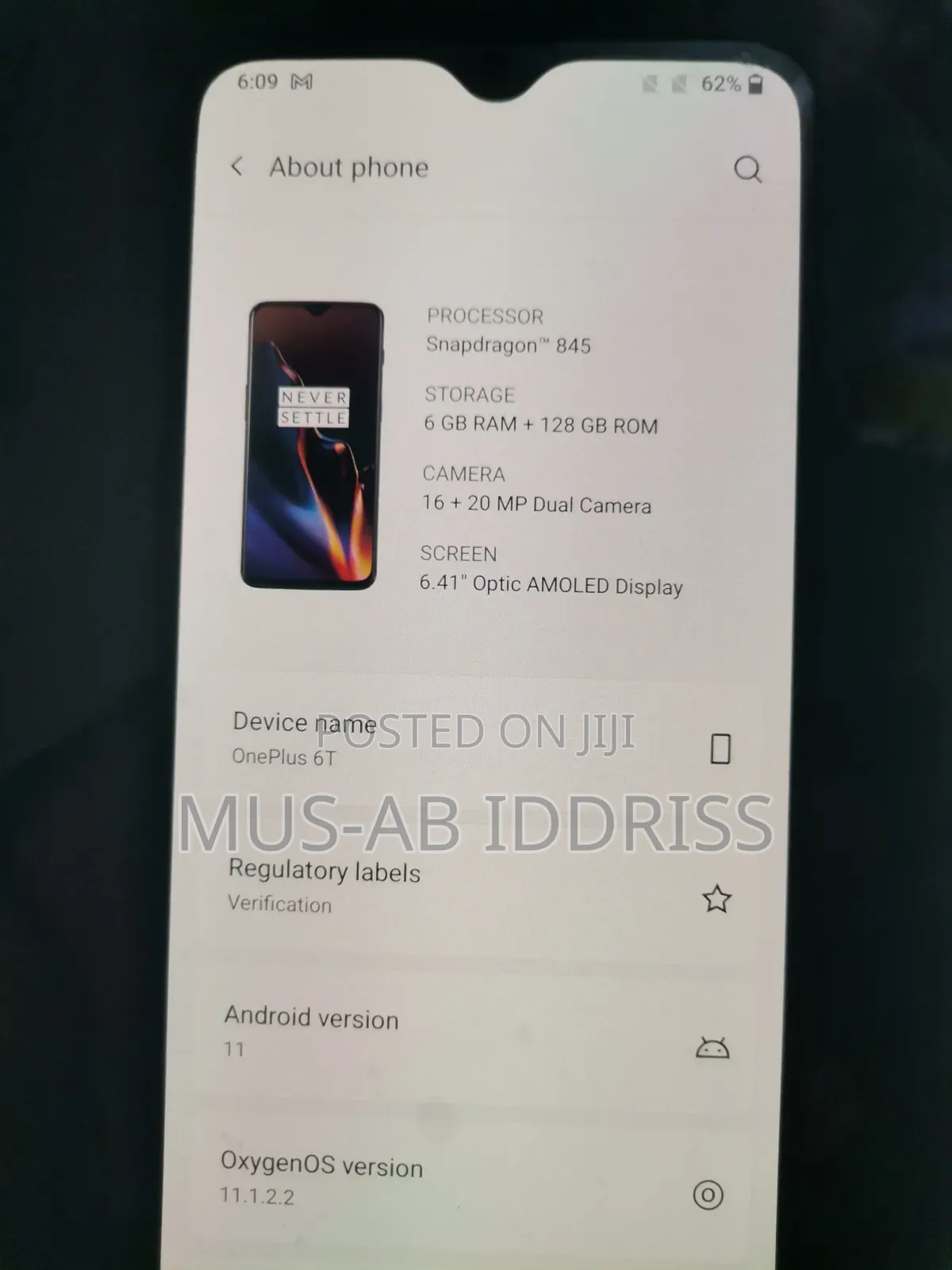 OnePlus 6T 128 GB Black