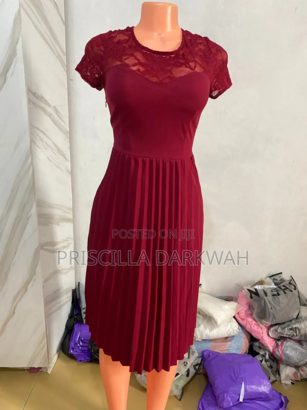 Wine Dress From Shein