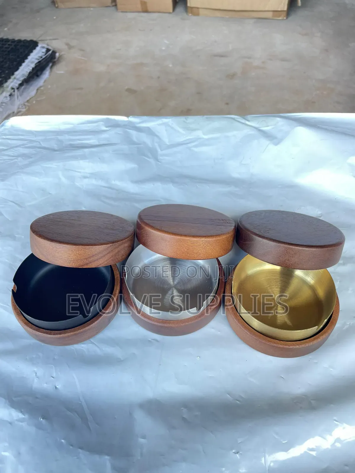 Walnut With Stainless Ash Tray