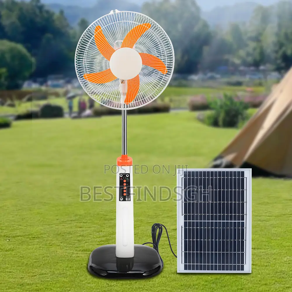 Rechargeable Solar Standing Fan