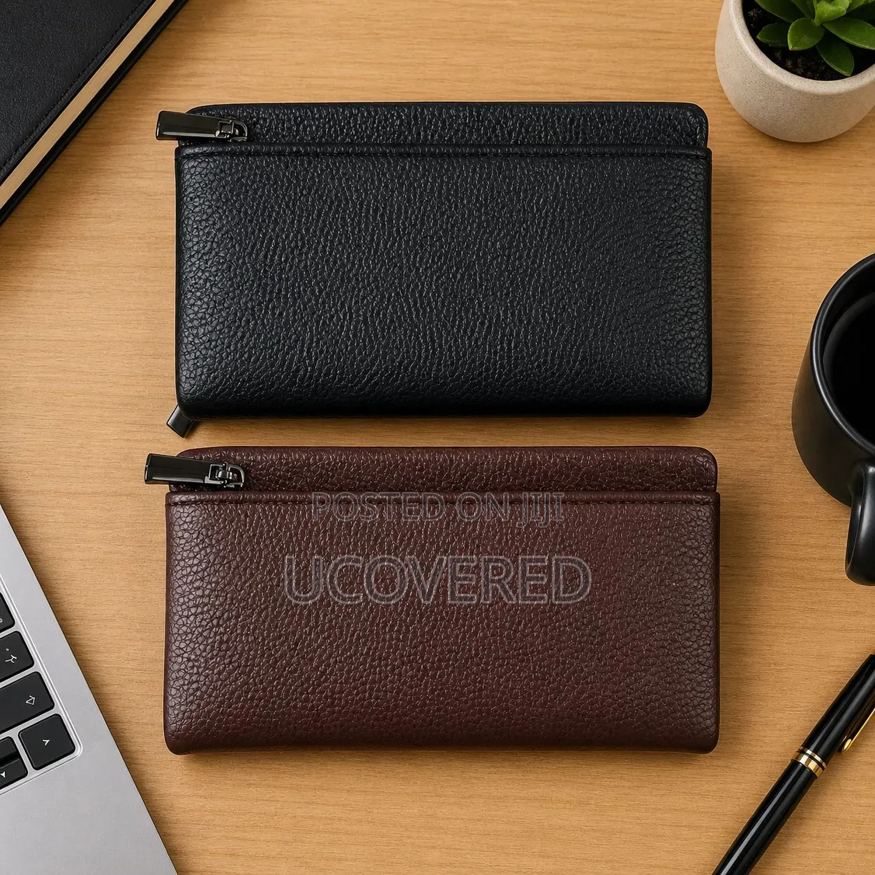 Valentoria Faux Leather Business Clutch Wallet