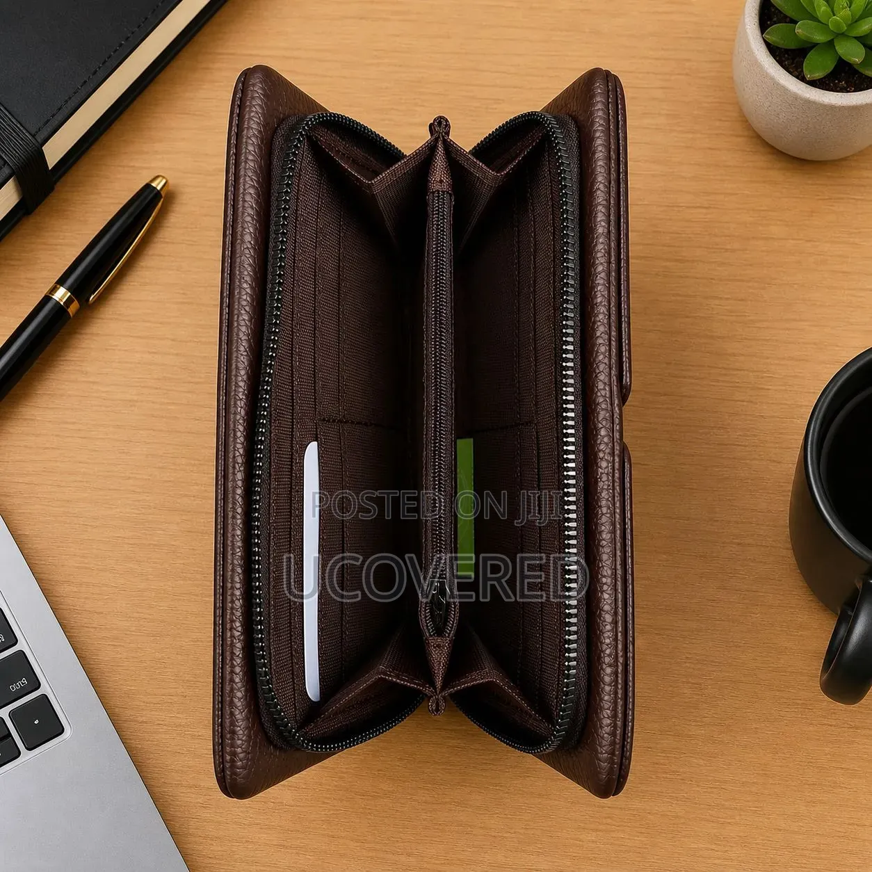 Valentoria Faux Leather Business Clutch Wallet