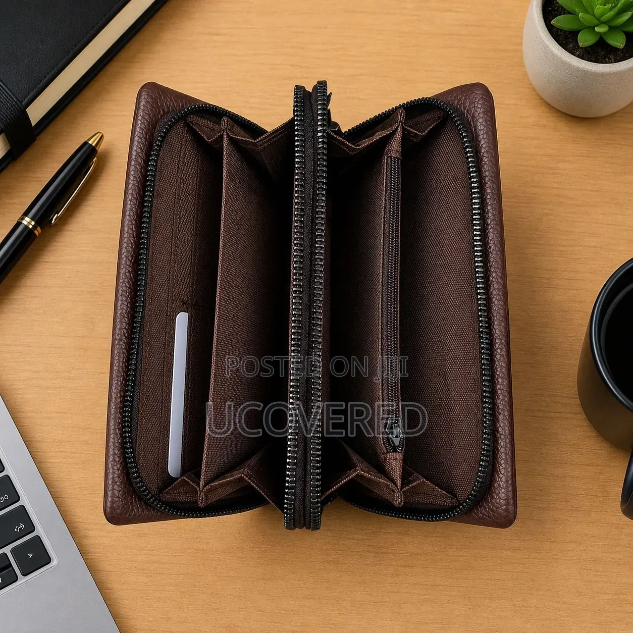 Valentoria Faux Leather Business Clutch Wallet