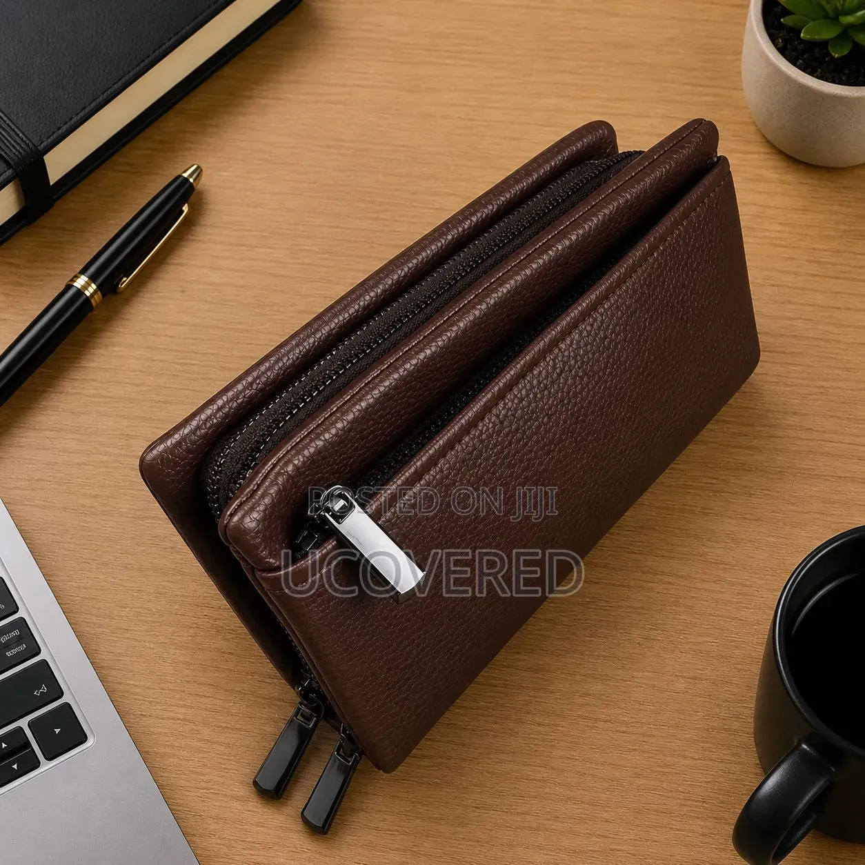Valentoria Faux Leather Business Clutch Wallet