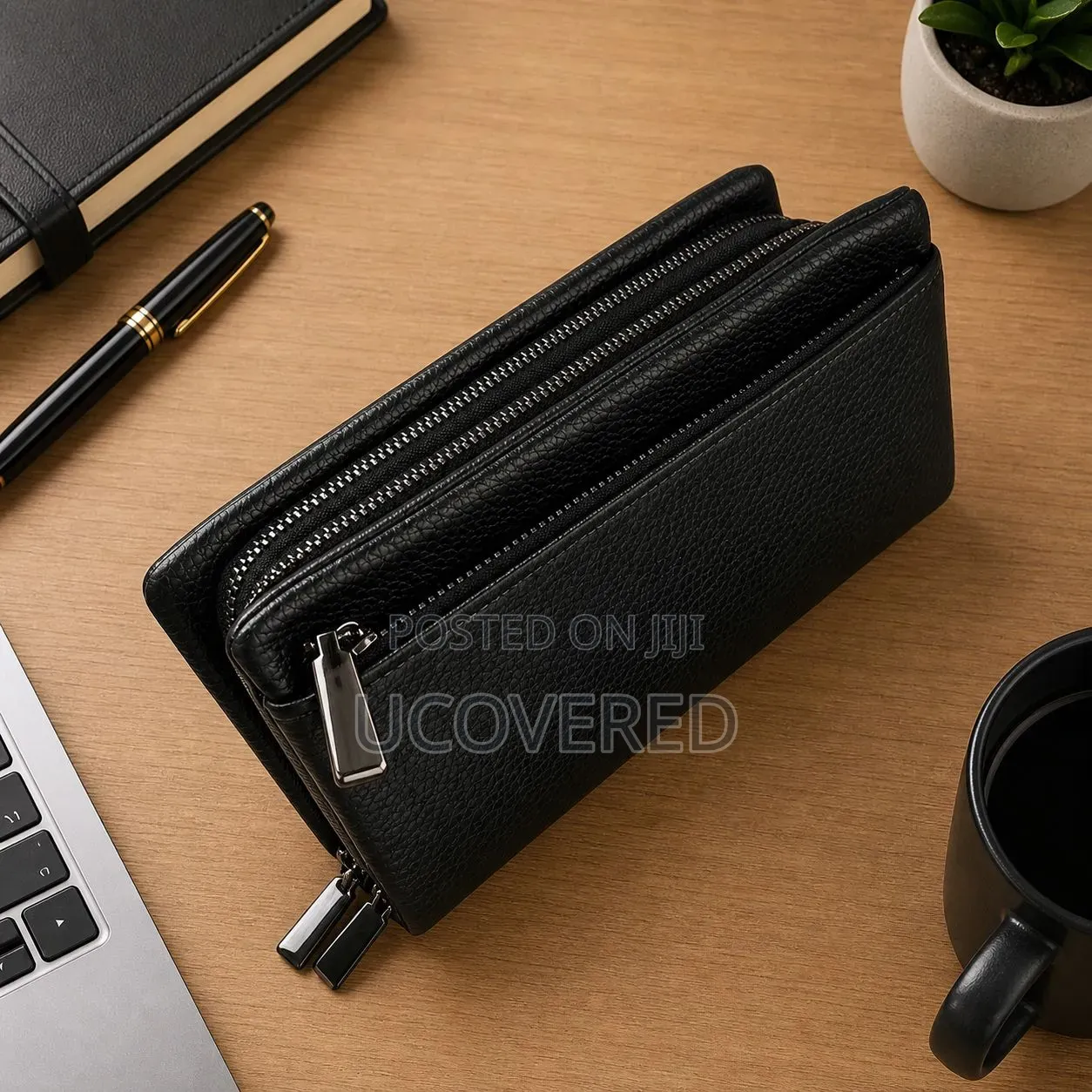 Valentoria Faux Leather Business Clutch Wallet