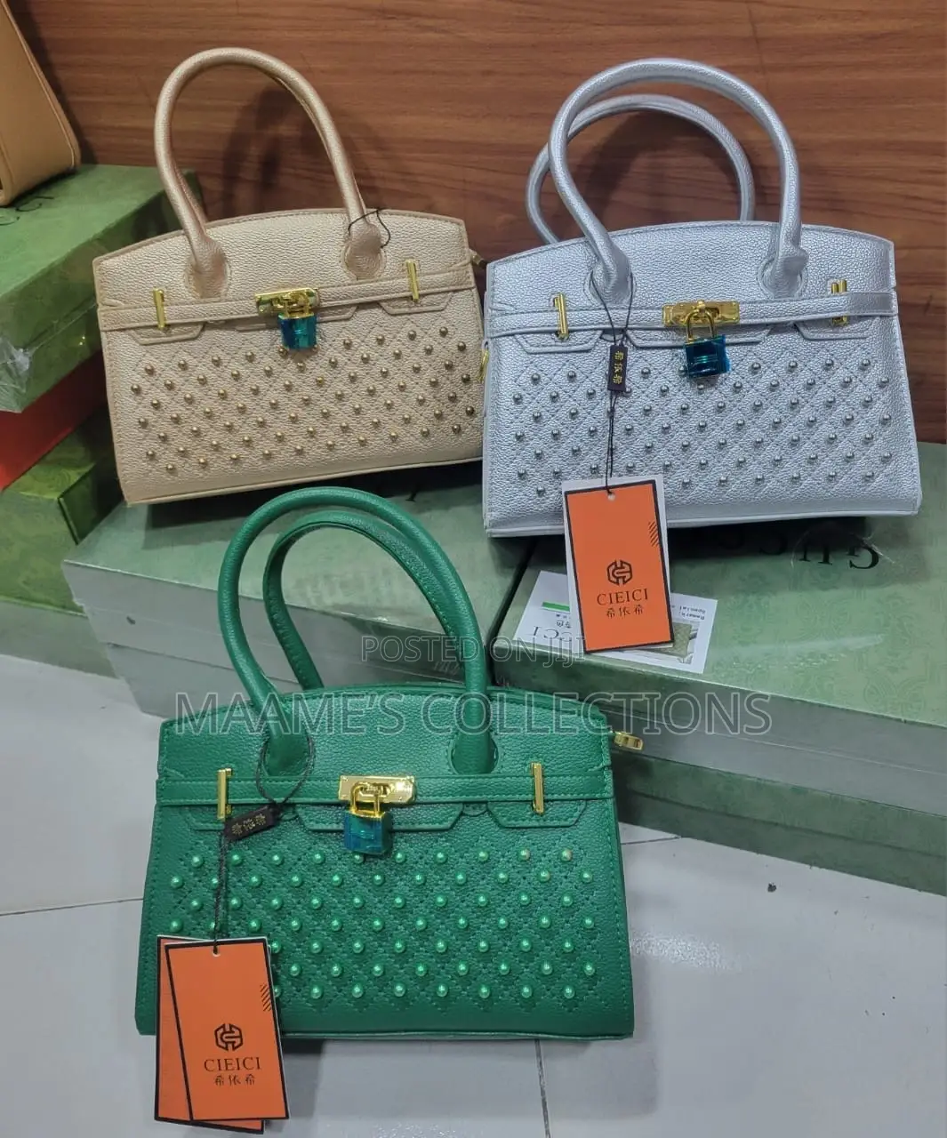 Hermes Three-Tone Design Handbag