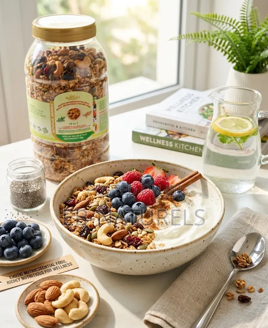 High Protein Fiber Rich Essential Granola Nutriplus
