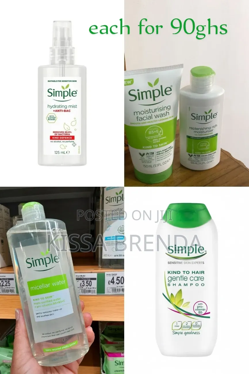 Simple Hydration Cream, Kind Shampoo, Micellar, Hydra Musy
