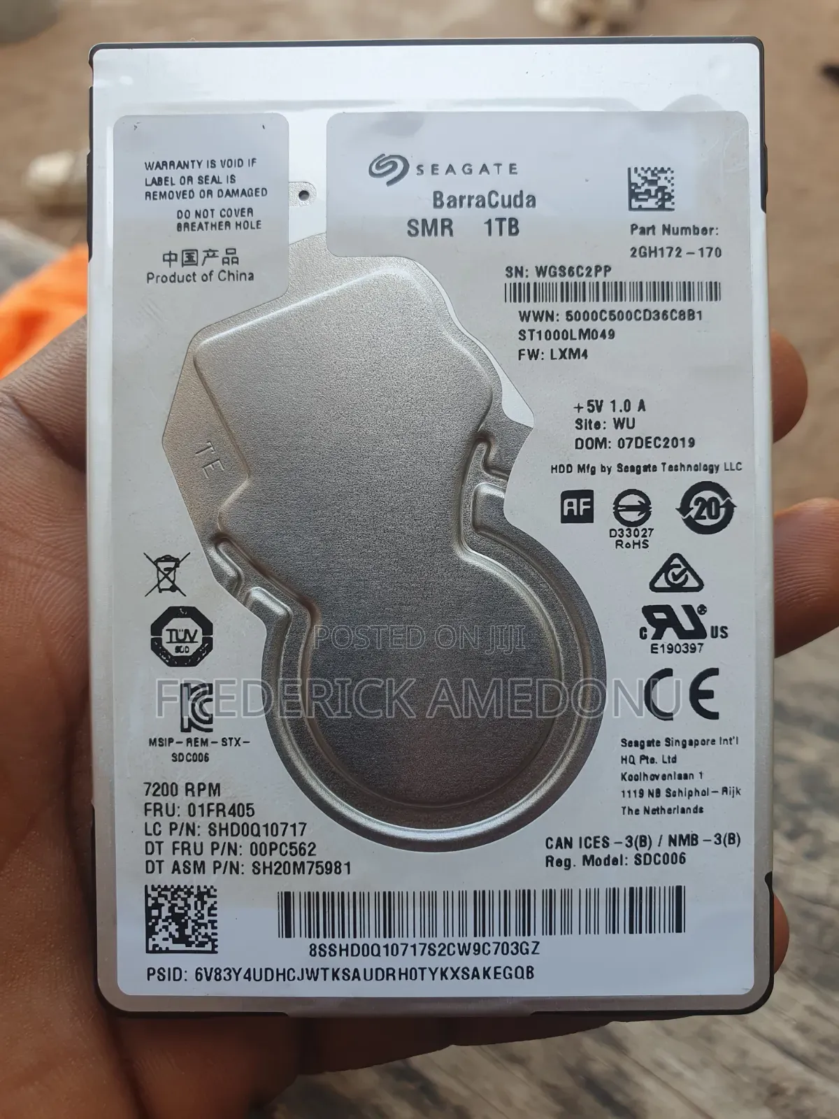 1tb Seagate Laptop HDD (2.5" Sata, 7200rpm)