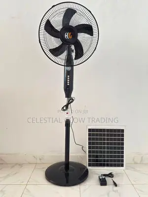 Rechargeable Solar Fan 16 Inch 25w With 18000mah Battery Solar Panel