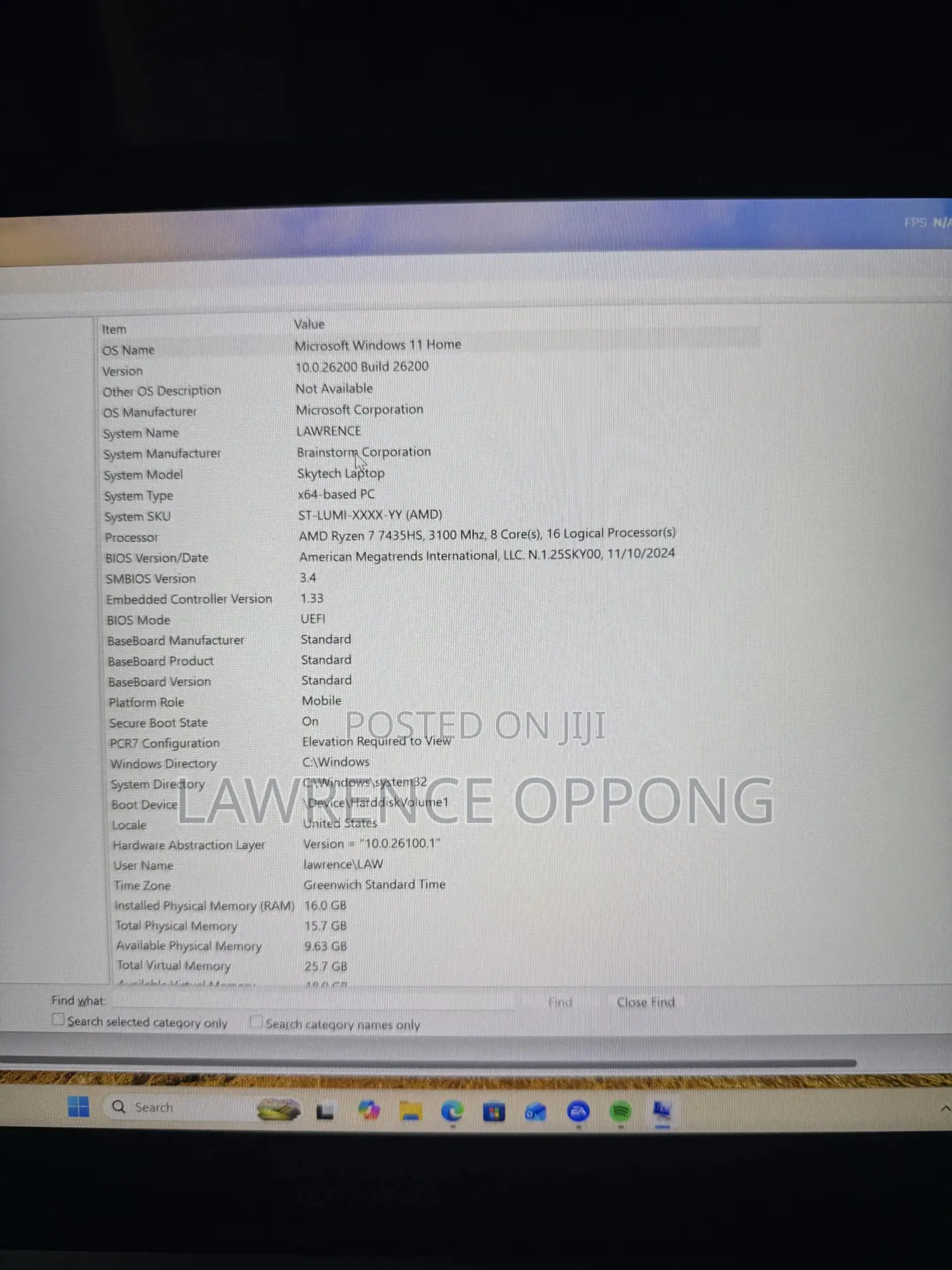 Laptop 16GB AMD Ryzen 7 SSD 1T