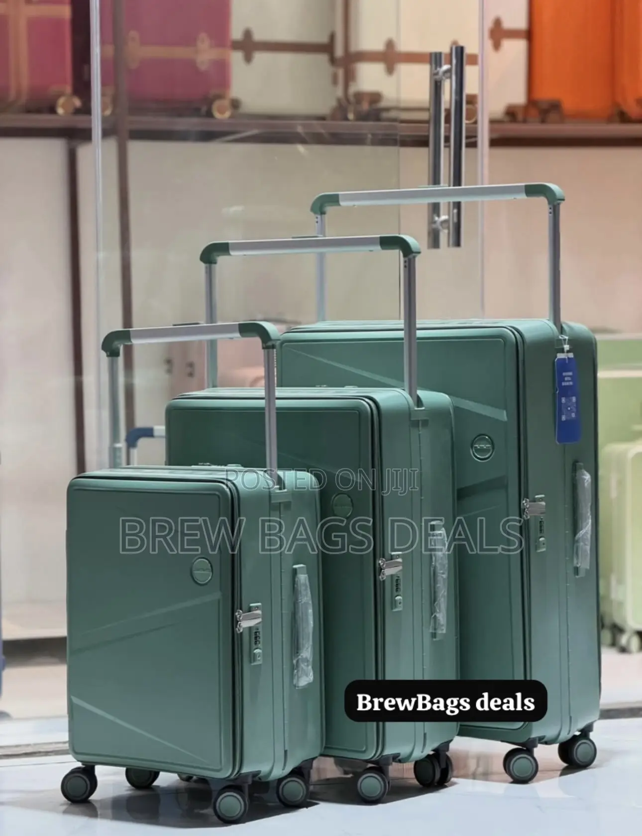 Quality Bubule 3set Wide Handle Fiber Unbreakable Traveling Bag.