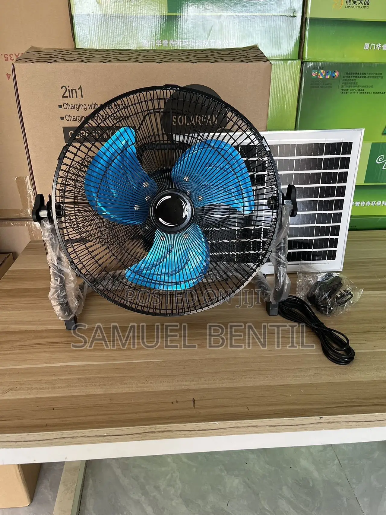 Rechargeable Solar Fan