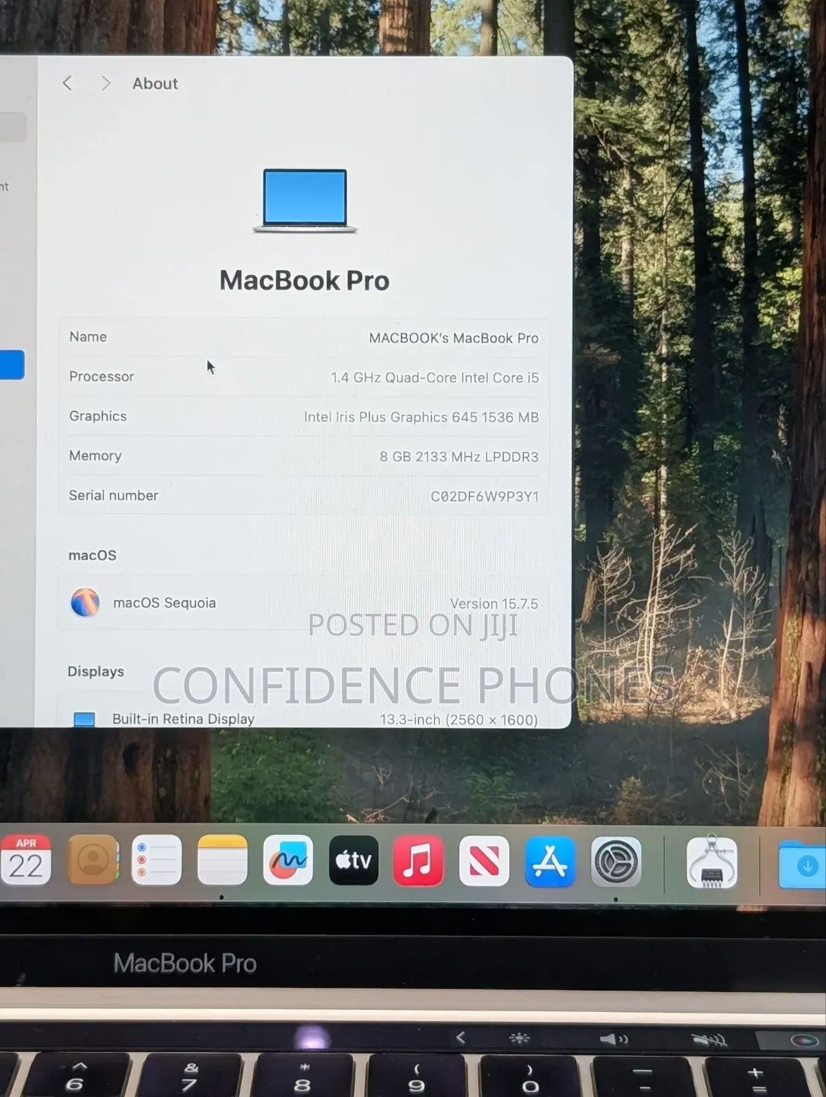 Laptop Apple MacBook Pro 2020 8GB Intel Core i5 SSD 256GB