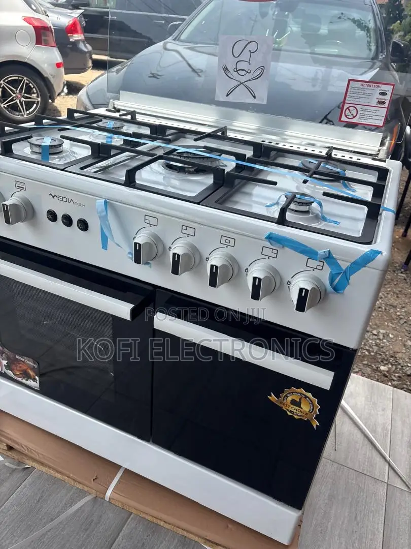 Mediatech 60x90 White Gas Cooker Easy to Use Maintain