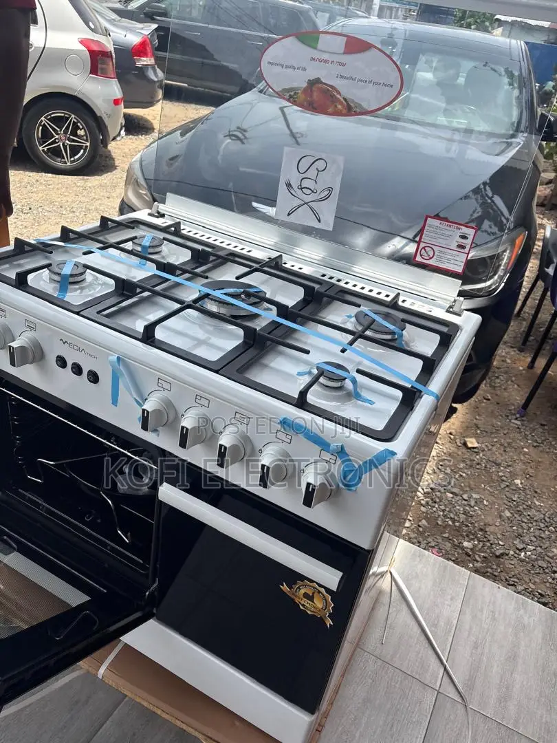 Mediatech 60x90 White Gas Cooker Cook More, Stress Less
