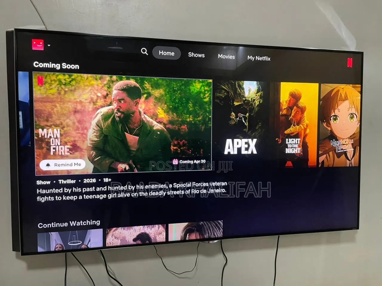 Lg 80” Smart Tv Screen