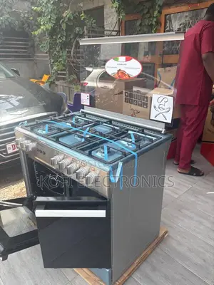 Mediatech 60x90 Grey Gas Cooker Elegant Finish, Reliable Heat