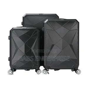 Levelo Romeo Abs Set of 3 Travel Luggage 20, 24, 28 Inch – Black