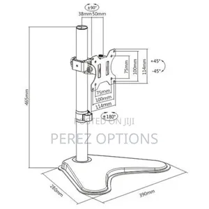 Adjustable Tv / Monitor Table / Desk Tilt Swivel Rotate Stand