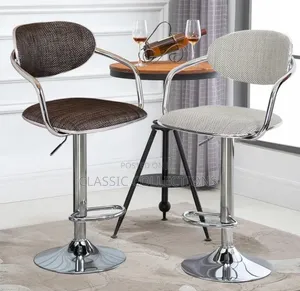 Bar Stool With Curved Chrome Frame