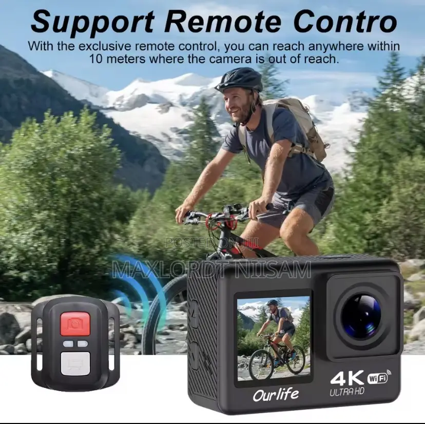 4 K Wifi Action Camera With Free Helmet Mount