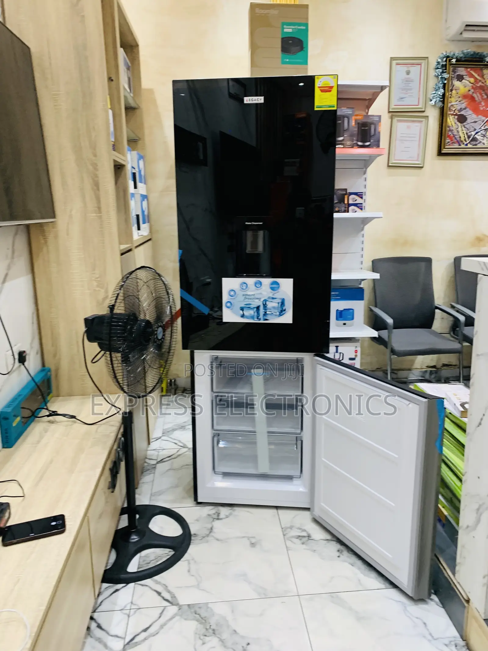 Call and Order Fridge 311l Double Mirror Black Legacy