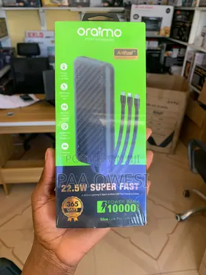 Oraimo 10000mah Power Bank 22.5w – Built-in Cables Fast Charge