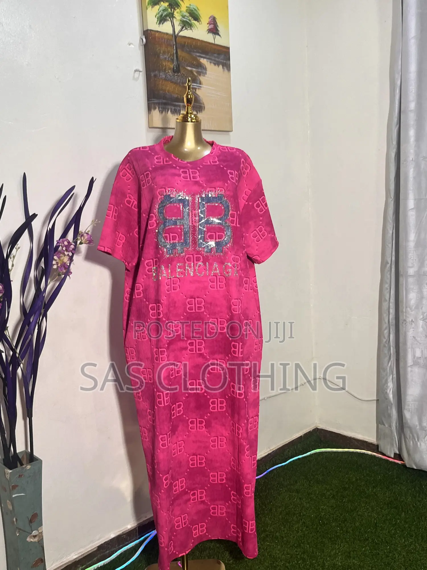 Exclusive Balenciaga Inspired Sparkle Maxi Dress