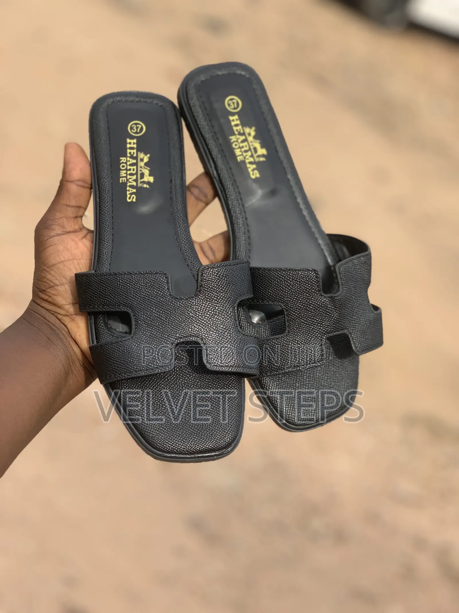 Rough Hermes Slippers