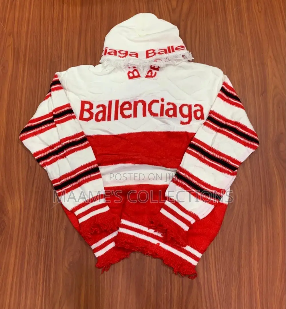 Balenciaga Distressed Knitted Hoodie