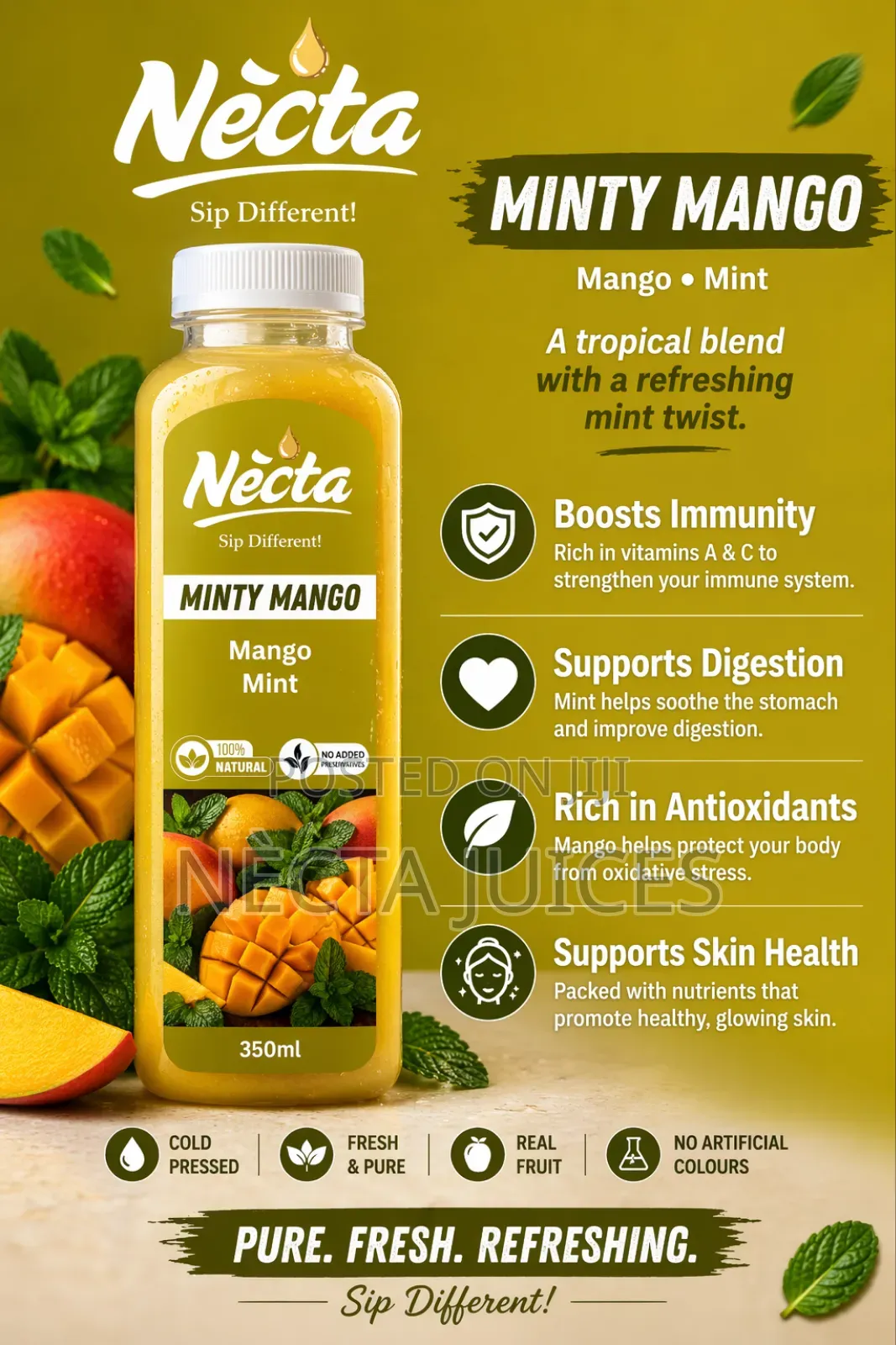Mango and Mint Juice