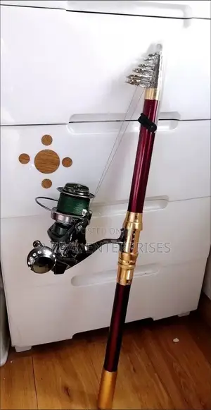 Wolf King Branded Telescopic Carbon Fiber Fishing Rod 12 Ft Complete