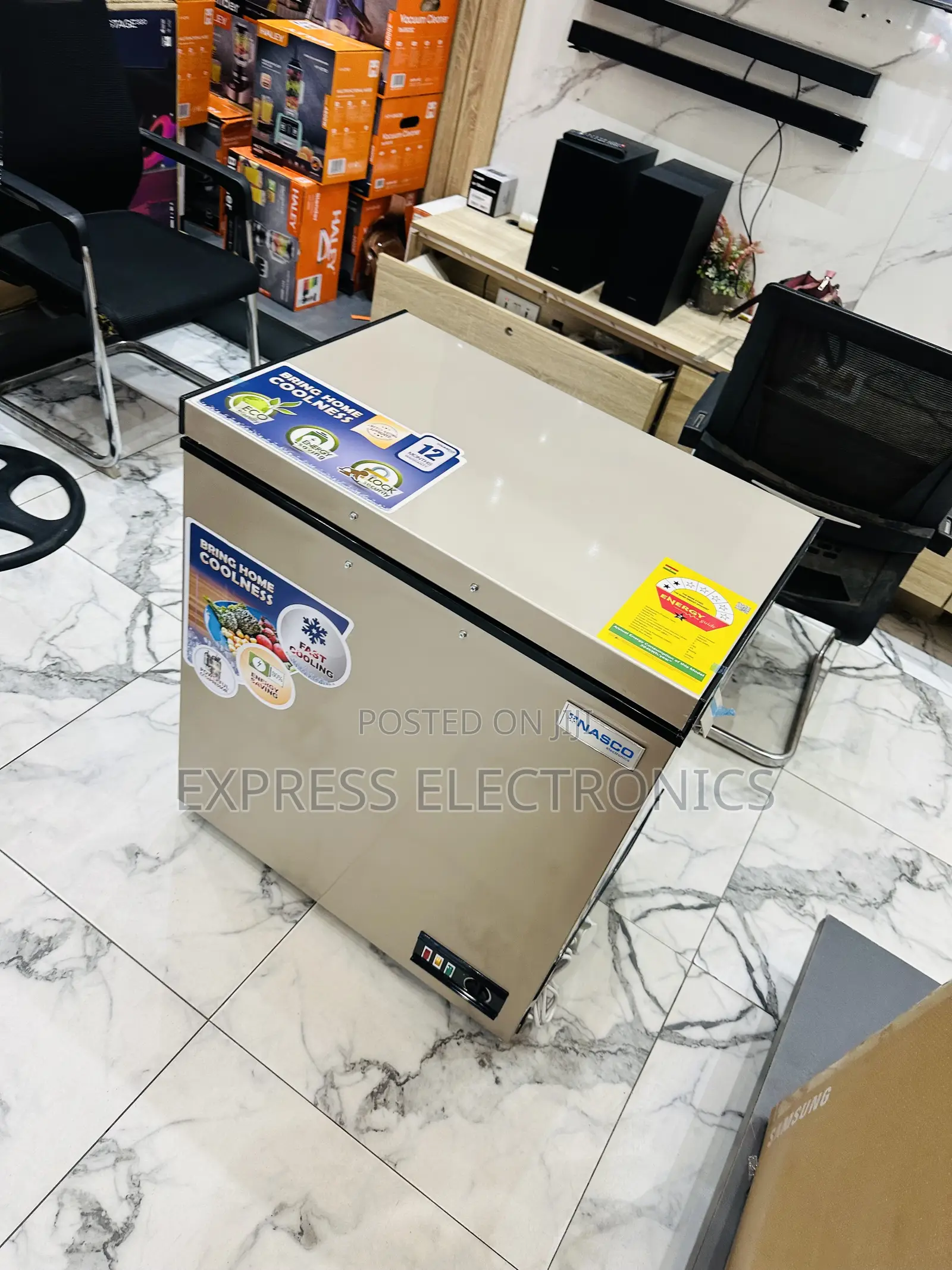Long Lasting Effects Chest Single Door Gold 150l Nasco Freezer