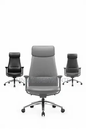 Premium Executive Ergonomic Office Chair – Black Leather