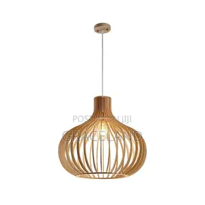 Original Wooden Pendants Laundry Hanging Up Lighting Outdoor-Dinner.