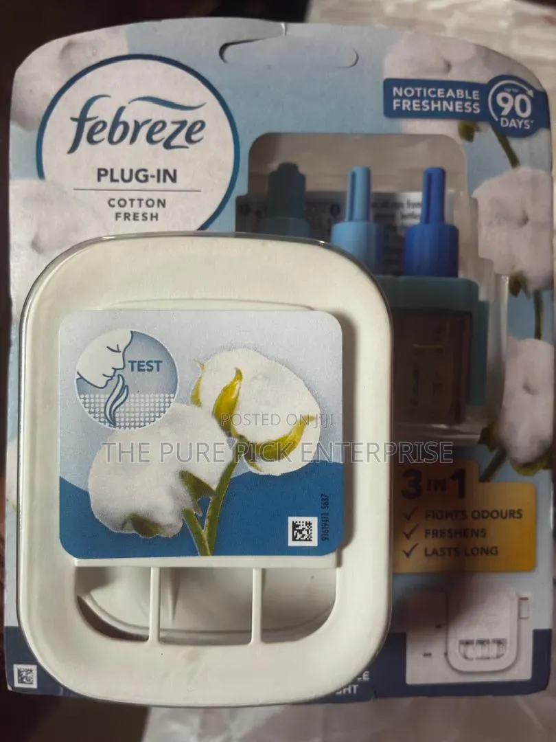 Febreze Air Freshener Plug Refill Starter Kit Cotton Fresh 20ml