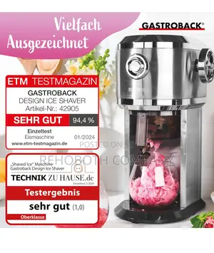 Gastroback 42905 Design Ice Shaver, Stainless Steel