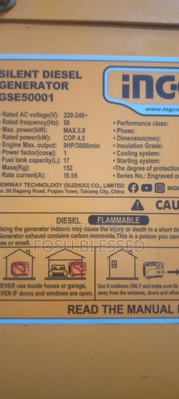 Silent Diesel Generator