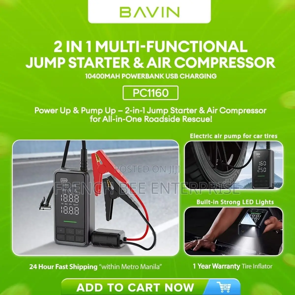 Bavin Car Jump Starter and Power Bank