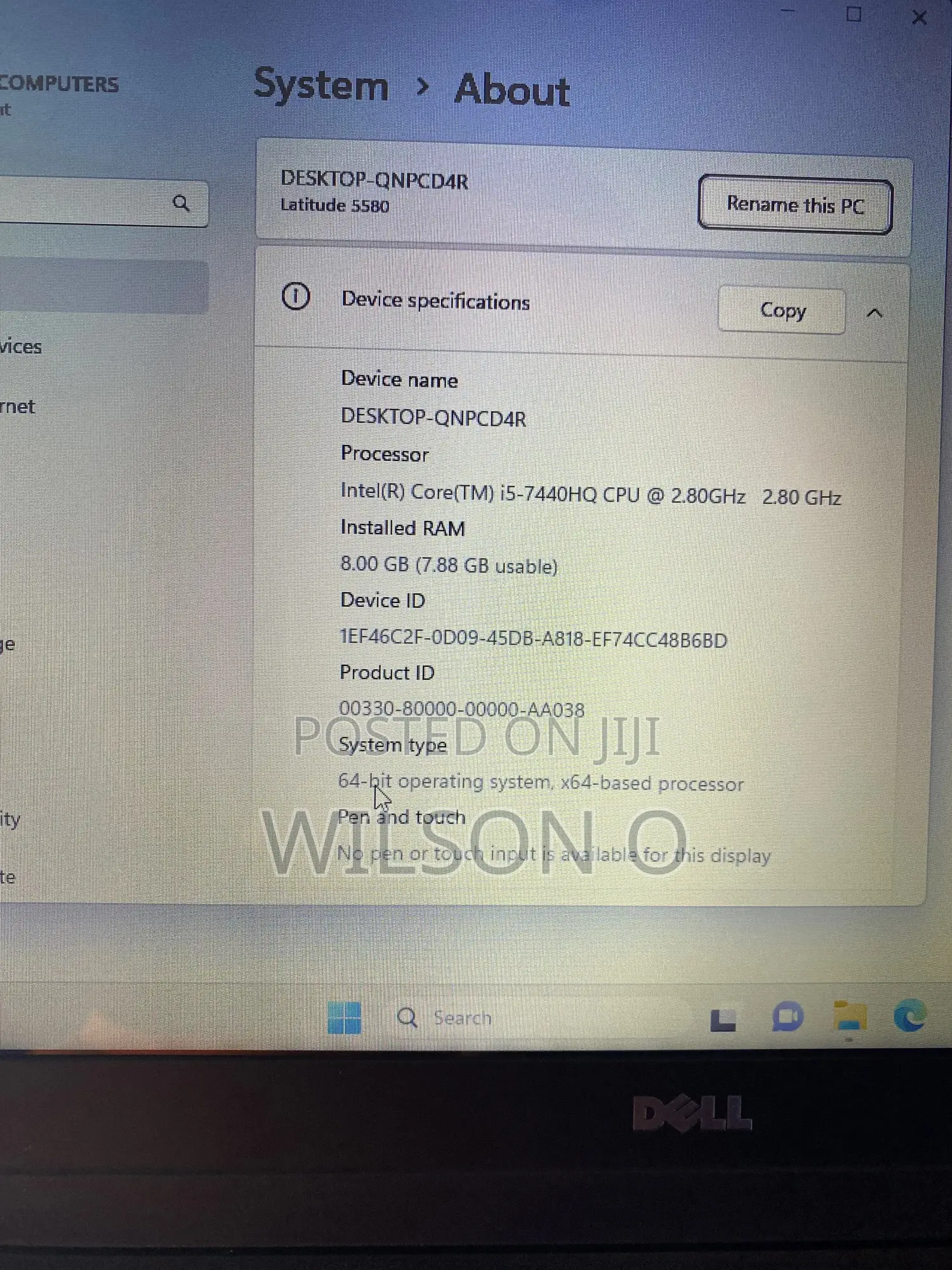 Laptop Dell Latitude 5580 8GB Intel Core i5 SSD 256GB