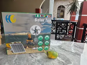 16 Inch Solar Rechargeable Standing Fan With Panel(Ac/Dc)
