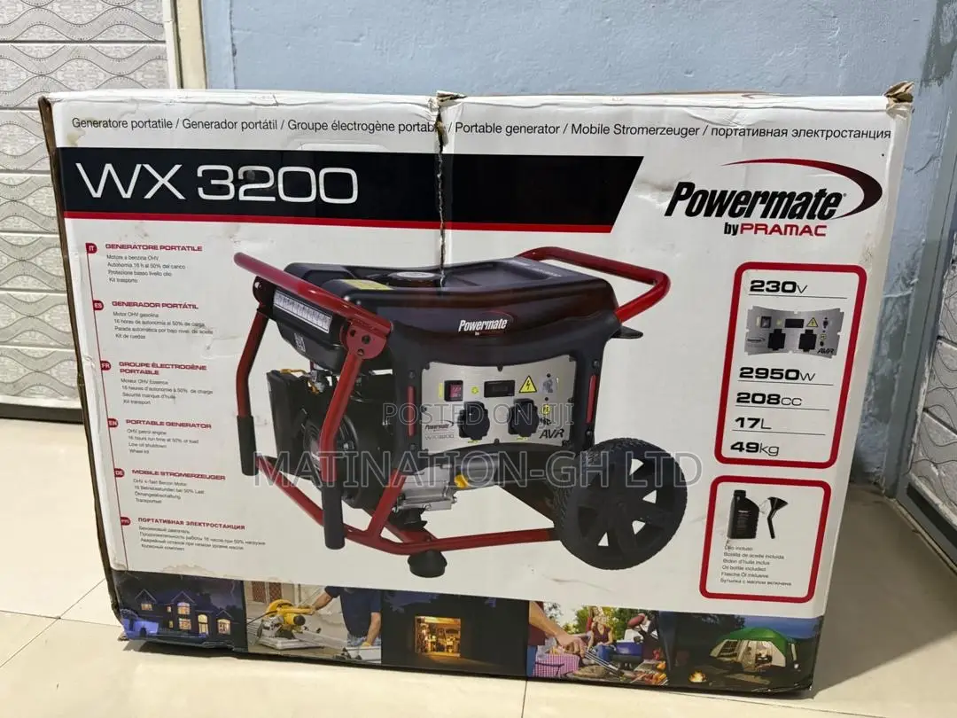 Powermate Wx3200 Generator Set - Power Generator With Wheels
