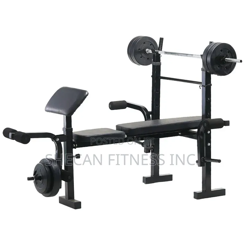 Multi Function Weight Lifting Foldable Bench Press With 60kg Weight