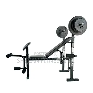 Multi Function Weight Lifting Foldable Bench Press With 60kg Weight